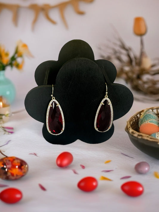Red Drop Earrings