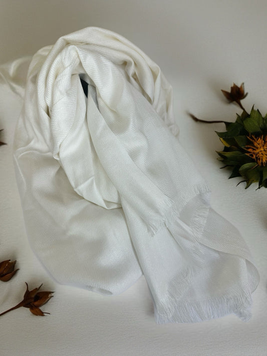Pure White Scarf
